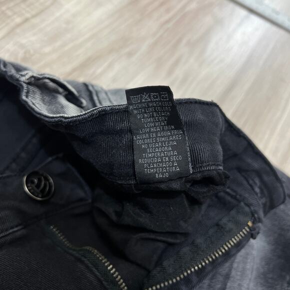 Waimea Distressed Black/ Gray Skinny Fit Jeans Size 34 - Picture 10 of 11